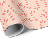 Peachy Pink Weihnachts Candy Canes Geschenkpapier (Rolleneckpunkt)