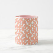 Peachy Pink White Trees Combo Tasse (Zentrum)