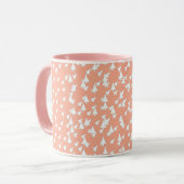 Peachy Pink White Trees Combo Tasse (Vorderseite Links)