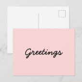 Peachy Pink Yoga Meditation Design Postkarte (Vorne/Hinten)