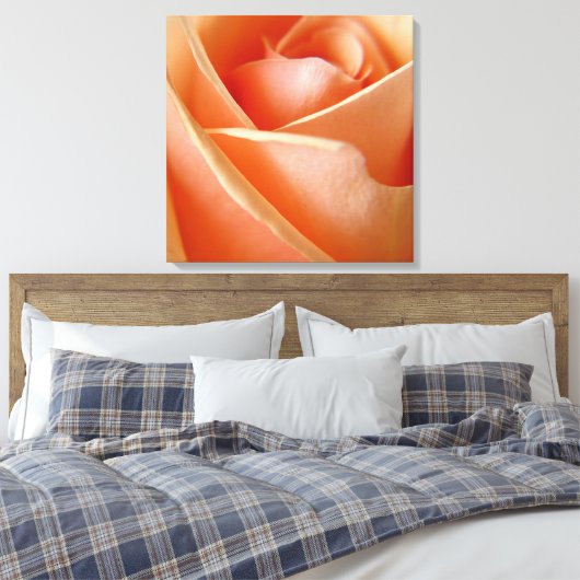 Peachy Rose Leinwanddruck (Insitu (Schlafzimmer))