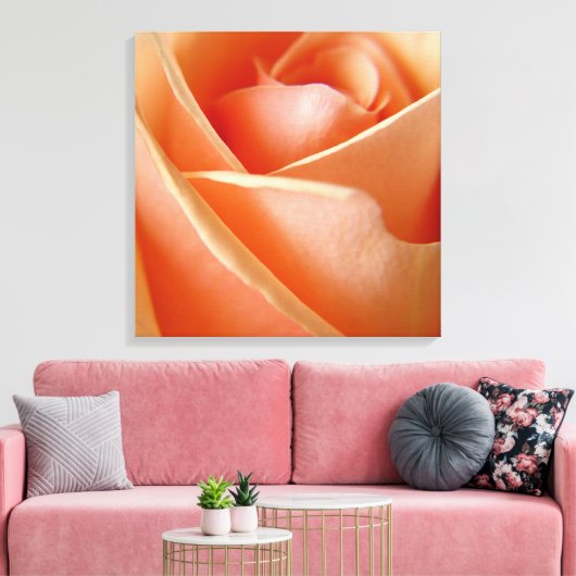 Peachy Rose Leinwanddruck (Insitu (Wohnzimmer))