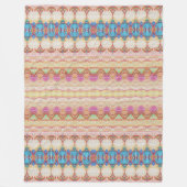 Peachy Rug Pattern Fleece Blanket (Vorderseite)