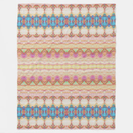 Peachy Rug Pattern Fleece Blanket