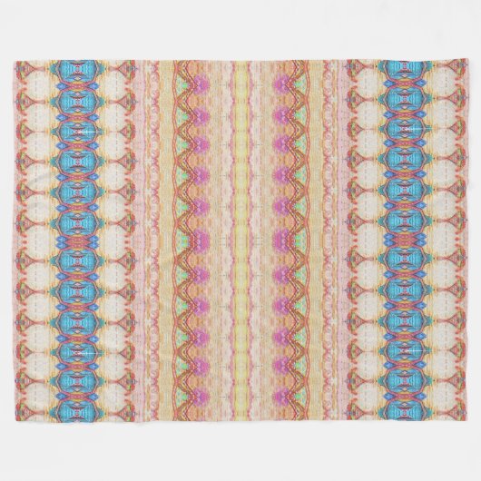 Peachy Rug Pattern Fleece Blanket (Vorderseite (Horizontal))