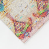 Peachy Rug Pattern Fleece Blanket (Ecke)