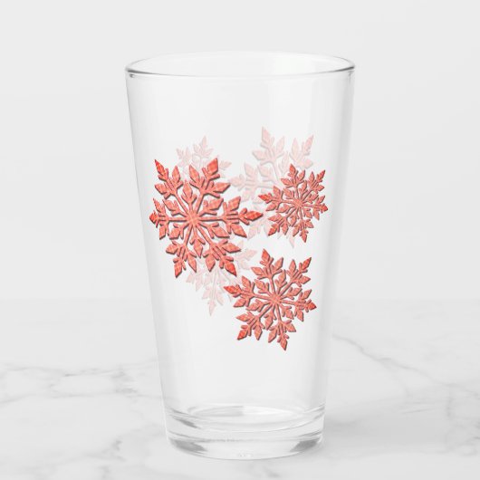 Peachy Snowflake Glas (Rückseite)