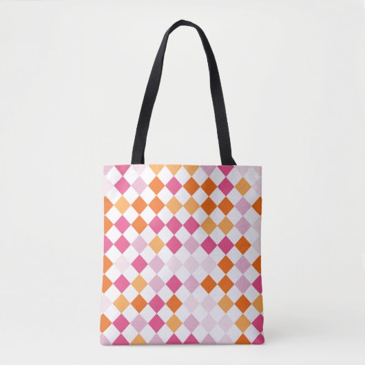 Peachy Sunset Harlequin Tasche (Vorderseite)