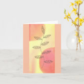 Peachy Vine Card Karte (Gelbe Blume)