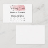 Peachy Watercolor Customer Rewards Visitenkarte (Vorne/Hinten)