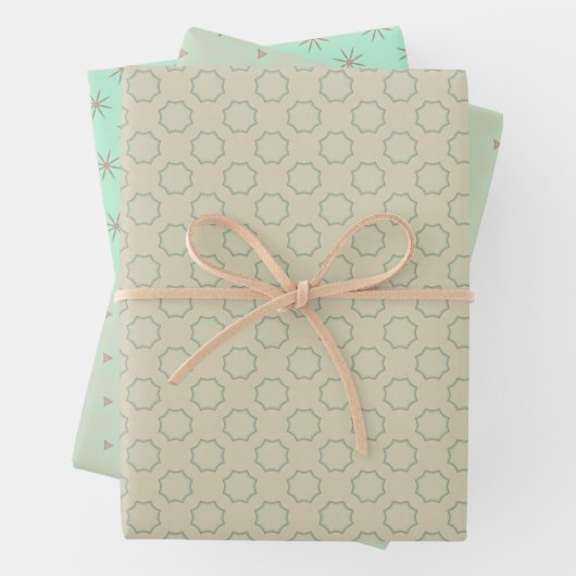 Peachy Whimsicality Wrapping Paper Flat Sheet Set Geschenkpapier Set (Beispiel)