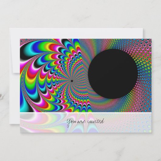 Peackock A Delic - Fraktal Art Einladung (Vorderseite)