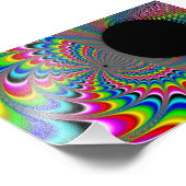 Peackock A Delic - Fraktal Art Fotodruck (Ecke)