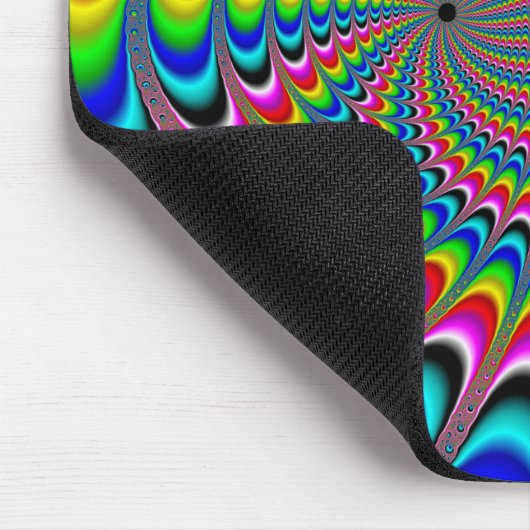 Peackock A Delic - Fraktal Art Mousepad (Ecke)