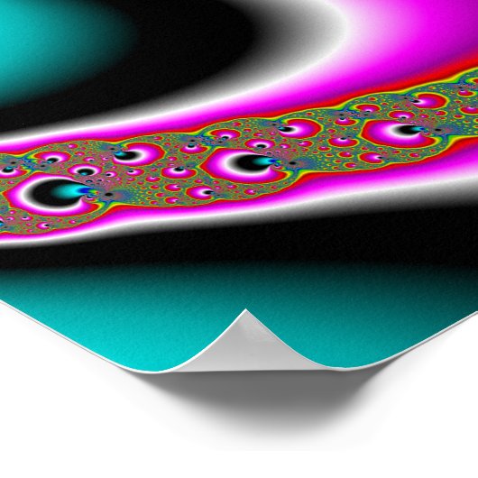 Peackock A Delic - Fraktal Art Poster (Ecke)