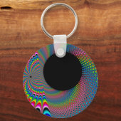 Peackock A Delic - Fraktal Art Schlüsselanhänger (Vorderseite)