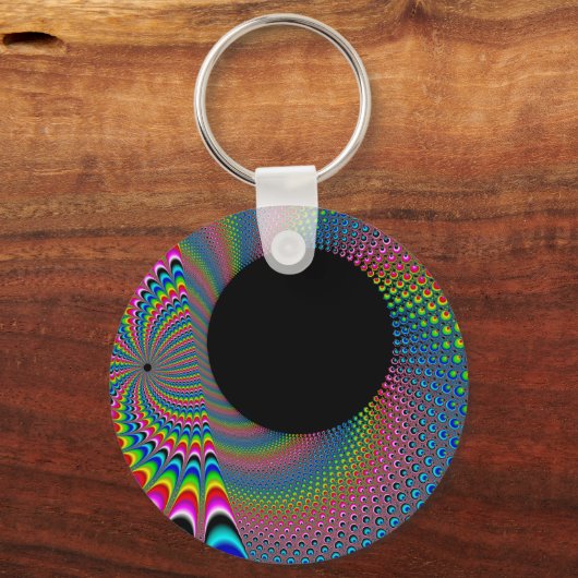 Peackock A Delic - Fraktal Art Schlüsselanhänger (Vorderseite)