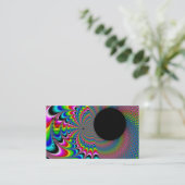 Peackock A Delic - Fraktal Art Visitenkarte (Stehend Vorderseite)