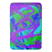 Peacock Abstrakte Wasserfarben Badematte (Vorderseite Vertikal)