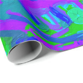 Peacock Abstrakte Wasserfarben Geschenkpapier (Rolleneckpunkt)