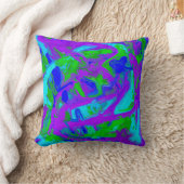 Peacock Abstrakte Wasserfarben Kissen (Decke)