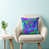 Peacock Abstrakte Wasserfarben Kissen (Stuhl )