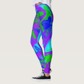 Peacock Abstrakte Wasserfarben Leggings (Links)