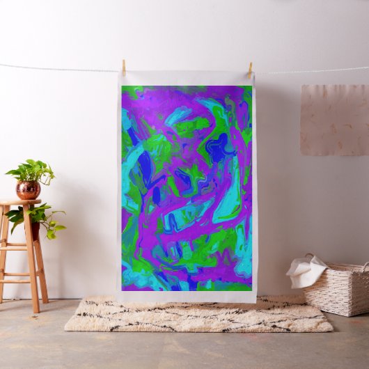 Peacock Abstrakte Wasserfarben Stoff (Beispiel)