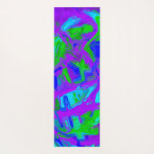 Peacock Abstrakte Wasserfarben Yogamatte (Rückseite)