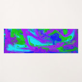 Peacock Abstrakte Wasserfarben Yogamatte (Vorderseite (Horizontal))