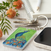 Peacock-Acrylic-Schlüsselanhänger Schlüsselanhänger (Vorderseite rechts)