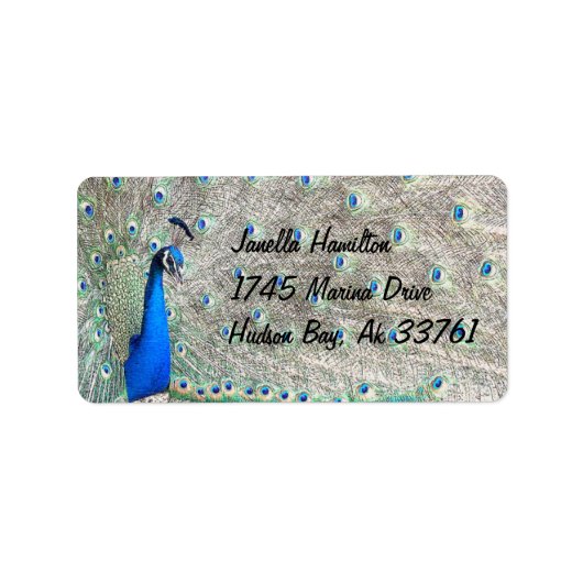 Peacock Address Labels Adressaufkleber (Vorne)