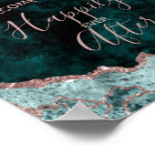 Peacock Agate glücklich immer nach dem Empfang sig Poster (Ecke)