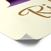 Peacock Agate Letter R Personalisiertes Poster (Ecke)