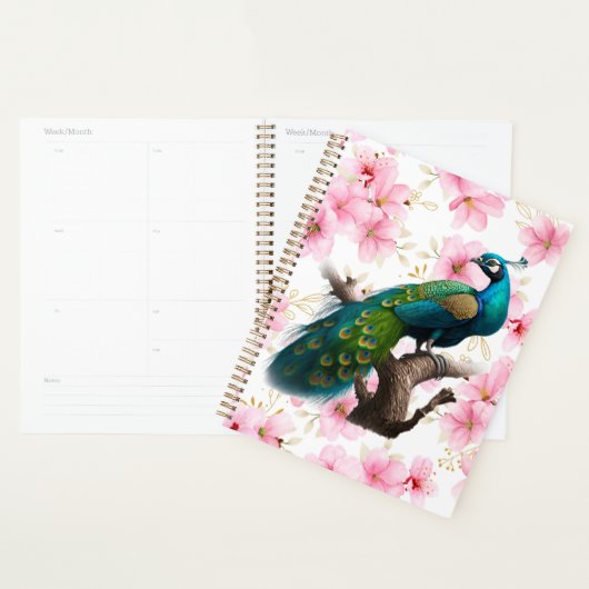 peacock and cherry blossom planner planer (Anzeige)