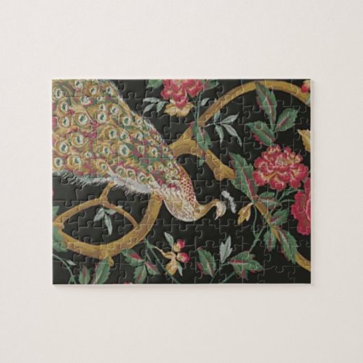 Peacock And Pink Roses Puzzle (Horizontal)
