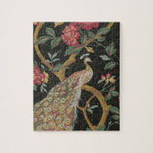 Peacock And Pink Roses Puzzle (Vertikal)
