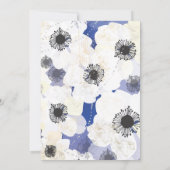 Peacock & Anemone Blume Bat Mitzvah Einladung (Rückseite)