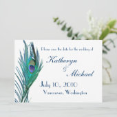 Peacock Ankündigung Datum freihalten (Stehend Vorderseite)