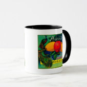 Peacock Apple Crate LabelWatsonville, CA Tasse (VorderseiteRechts)