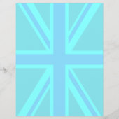 Peacock Aqua Behalte Ruhe und Ihren Text Union Jac Flyer (Hinten)