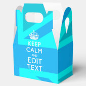 Peacock Aqua Behalte Ruhe und Ihren Text Union Jac Geschenkschachtel (Geöffnet)