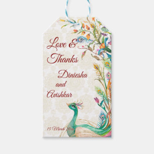 Peacock Arabian Muster indische Gastgeschenk Hochz Geschenkanhänger