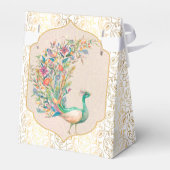 Peacock Arabian Muster indische Gastgeschenk Hochz Geschenkschachtel (Rückseite)