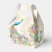 Peacock Arabian Muster indische Gastgeschenk Hochz Geschenkschachtel (Rückseite)