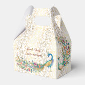 Peacock Arabian Muster indische Gastgeschenk Hochz Geschenkschachtel (Vorderseite)
