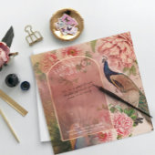 Peacock Arch Blush Pink Peony Blume Vielen Dank Dankeskarte