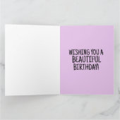 PEACOCK ART BIG BIRTHDAY GREETING CARD DANKESKARTE (Innenseite)