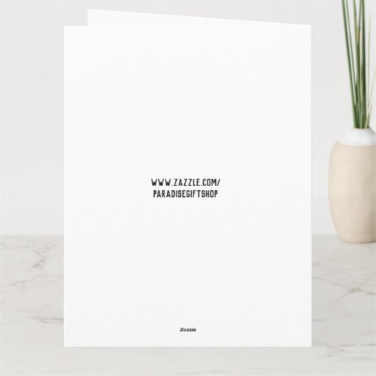 PEACOCK ART BIG BIRTHDAY GREETING CARD DANKESKARTE (Rückseite)