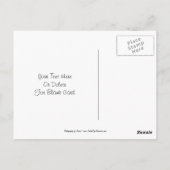 Peacock Art Bird Postkarte (Rückseite)